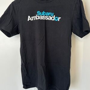 Bella Canvas Black Tee with White and Blue Text
